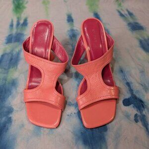 By Far Pink open Toe Mules Women Size 36